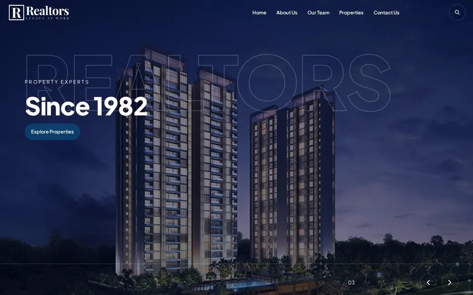 Realtors India homepage